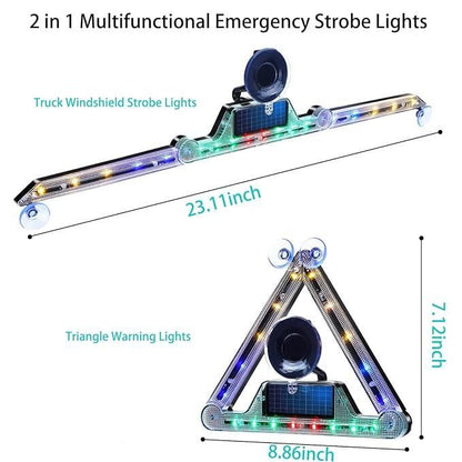 Solar Foldable Road Safety Signal For Car