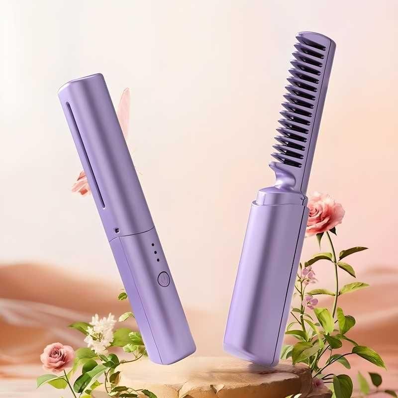 Rechargeable Hair Straightener Hot Comb