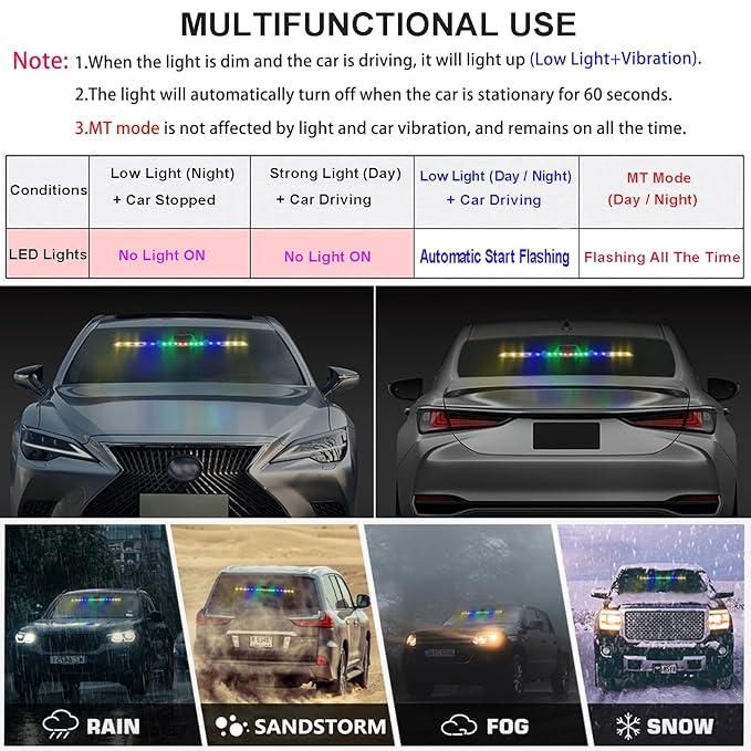 Solar Foldable Road Safety Signal For Car