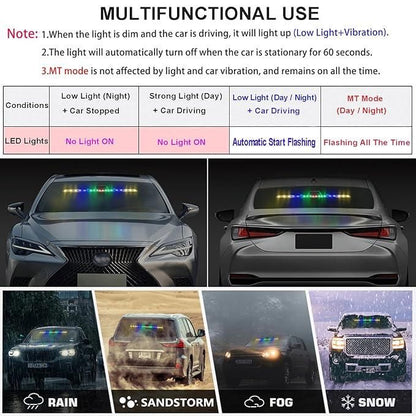 Solar Foldable Road Safety Signal For Car