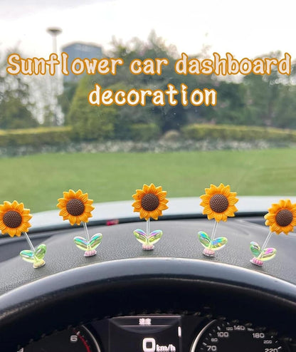 Swinging Sun Flower Dashboard Decor (Pack of 5)